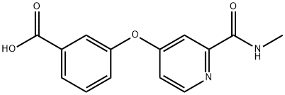 BENZOIC ACID, 3-[[2-[(METHYLAMINO)CARBONYL]-4-PYRIDINYL]OXY]- Struktur