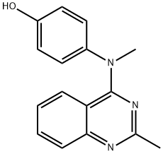 4-[Methyl-(2-Methyl-quinazolin-4-yl)-aMino]-phenol Struktur