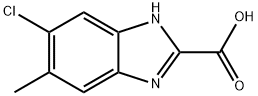 1H-Benzimidazole-2-carboxylic acid, 5-chloro-6-methyl- (9CI) Struktur