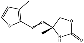 2-Oxazolidinone,4-methyl-4-[2-(3-methyl-2-thienyl)ethenyl]-,(4R)-(9CI) Struktur