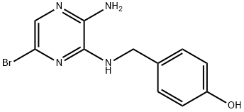 4-[(3-AMINO-6-BROMOPYRAZIN-2-YLAMINO)METHYL]PHENOL Struktur