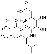 3-amino-4,5-dihydroxy-5-[[1-(8-hydroxy-1-oxo-isochroman-3-yl)-3-methyl -butyl]carbamoyl]pentanoic acid Struktur