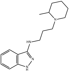 1H-Indazol-3-amine, N-(3-(2-methyl-1-piperidinyl)propyl)- Struktur