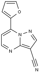 7-(FURAN-2-YL)PYRAZOLO[1,5-A]PYRIMIDINE-3-CARBONITRILE Struktur