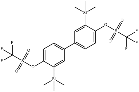 3,3''-BIS-(TRIMETHYLSILYL)BIPHENYL-4,4''-DIYL BIS(TRIFLUOROMETHANESULFONATE) Struktur