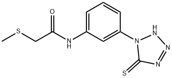 N-[3-(2,5-dihydro-5-thioxo-1H-tetrazol-1-yl)phenyl]-2-(methylthio)acetamide Struktur