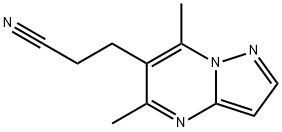 Pyrazolo[1,5-a]pyrimidine-6-propanenitrile, 5,7-dimethyl- (9CI) Struktur