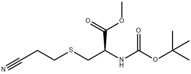 (R)-2-TERT-BUTOXYCARBONYLAMINO-3-(2-CYANO-ETHYLSULFANYL)-PROPIONIC ACID METHYL ESTER Struktur