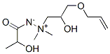 1-[2-Hydroxy-3-(2-propenyloxy)propyl]-2-(2-hydroxypropionyl)-1,1-dimethylhydrazinium-2-ide Struktur