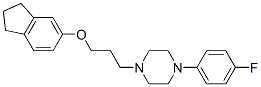 5-(3-(4-(4-fluorophenyl)-1-piperazinyl)propoxy)indan Struktur