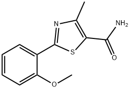 2-(2-Methoxyphenyl)-4-methyl-5-thiazolecarboxamide Struktur