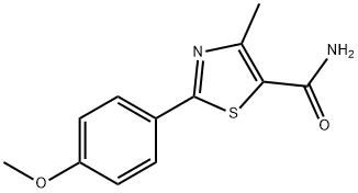 2-(4-methoxyphenyl)-4-methyl-1,3-thiazole-5-carboxamide Struktur