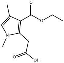 2-CarboxyMethyl-1,4-diMethyl-1H-pyrrole-3-carboxylic acid ethyl ester Struktur