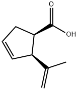 3-Cyclopentene-1-carboxylicacid,2-(1-methylethenyl)-,cis-(9CI) Struktur