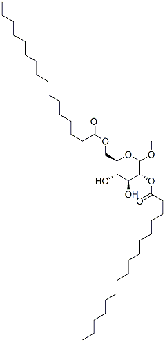 D-glucopyranoside methyl 2,6-dipalmitate Struktur