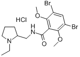 2-((3,5-Dibromo-2,6-dimethoxybenzamido)methyl)-1-ethylpyrrolidine hydr ochloride Struktur