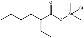 chloro[(2-ethyl-1-oxohexyl)oxy]dimethylstannane Struktur