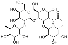 2-乙酰氨基--2-脫氧-3-O-(ALPHA-L-吡喃葡萄糖)-4-O-[2-O-(A-L-吡喃葡萄糖-)-BETA-D-半乳糖吡喃]-D-谷氨酸, 82993-43-9, 結(jié)構(gòu)式