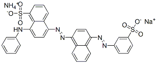 8-anilino-5-[[4-[(3-sulphophenyl)azo]-1-naphthyl]azo]naphthalene-1-sulphonic acid, ammonium sodium salt Struktur