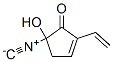 (+)-2-Ethenyl-5-hydroxy-5-isocyano-2-cyclopenten-1-one Struktur