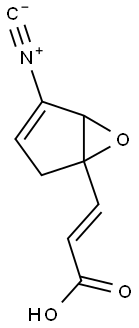 (+)-3-(4-Isocyano-6-oxabicyclo(3.1.0)hex-3-en-1-yl)-2-propenoic acid Struktur