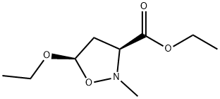 3-Isoxazolidinecarboxylicacid,5-ethoxy-2-methyl-,ethylester,cis-(9CI) Struktur