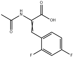 2-ACETYLAMINO-3-(2,4-DIFLUOROPHENYL)ACRYLIC ACID Struktur