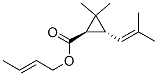 (1R,3R)-2,2-Dimethyl-3-(2-methyl-1-propenyl)cyclopropanecarboxylic acid 2-butenyl ester Struktur