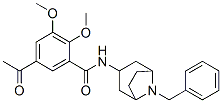 5-acetyl-N-(8-benzyl-8-azabicyclo[3.2.1]oct-3-yl)-2,3-dimethoxy-benzam ide Struktur