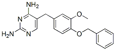 5-[(3-methoxy-4-phenylmethoxy-phenyl)methyl]pyrimidine-2,4-diamine Struktur