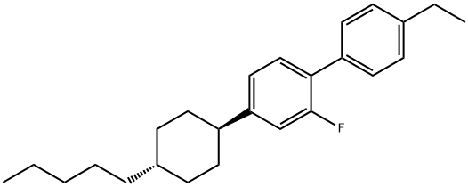 trans-4'-ethyl-2-fluoro-4-(4-pentylcyclohexyl)-1,1'-biphenyl  Struktur