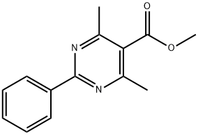 5-Pyrimidinecarboxylic acid, 4,6-dimethyl-2-phenyl-, methyl ester Struktur