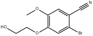 2-BROMO-4-(2-HYDROXY-ETHOXY)-5-METHOXY-BENZONITRILE Struktur