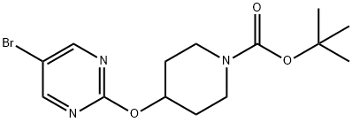 4-(5-Bromopyrimidin-2-yloxy)piperidine-1-carboxylic acid tert-butyl Struktur