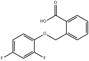 2-(2,4-Difluoro-phenoxymethyl)-benzoic acid Struktur