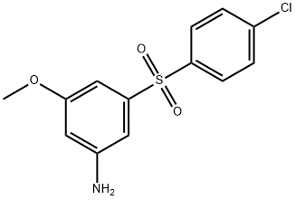 3-[(4-chlorophenyl)sulfonyl]-5-methoxyaniline Struktur