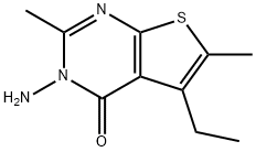 3-AMINO-5-ETHYL-2,6-DIMETHYLTHIENO[2,3-D]PYRIMIDIN-4(3H)-ONE Struktur