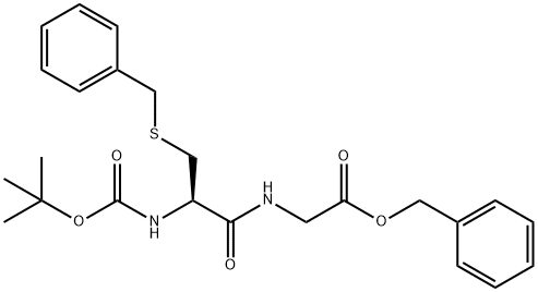 N-BOC-S-BZL-L-CYS-GLY-OBZL Struktur