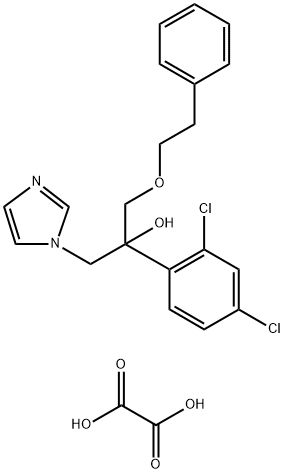 1H-Imidazole-1-ethanol, alpha-(2,4-dichlorophenyl)-alpha-((2-phenyleth oxy)methyl)-, ethanedioate salt Struktur