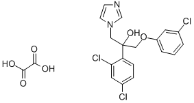 1H-Imidazole-1-ethanol, alpha-((3-chlorophenoxy)methyl)-alpha-(2,4-dic hlorophenyl)-, ethanedioate salt Struktur