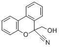 6-(Hydroxymethyl)-6H-dibenzo(b,d)pyran-6-carbonitrile Struktur