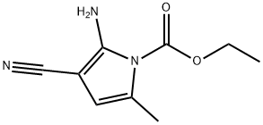 1H-Pyrrole-1-carboxylicacid,2-amino-3-cyano-5-methyl-,ethylester(9CI) Struktur