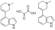 1H-Indole, 4-(1,2,5,6-tetrahydro-1-methyl-3-pyridinyl)-, ethanedioate  (2:1) Struktur