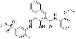 4-[[5-[(dimethylamino)sulphonyl]-2-methylphenyl]azo]-N-(2-ethoxyphenyl)-3-hydroxynaphthalene-2-carboxamide Struktur