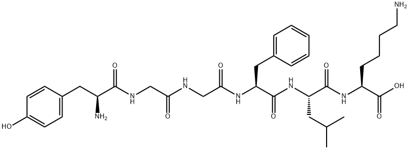 H-TYR-GLY-GLY-PHE-LEU-LYS-OH ACETATE SALT Struktur