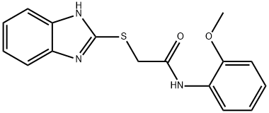 2-(1H-Benzimidazol-2-ylthio)-N-(2-methoxyphenyl)acetamide Struktur