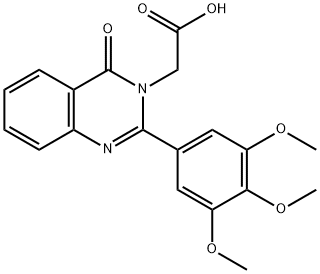 3(4H)-Quinazolineacetic acid, 4-oxo-2-(3,4,5-trimethoxyphenyl)- Struktur