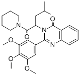 1-(4-Methyl-2-(4-oxo-2-(3,4,5-trimethoxyphenyl)-3(4H)-quinazolinyl)pen tyl)piperidine Struktur