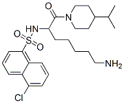 4-Isopropyl-1-[7-amino-2-[[(5-chloro-1-naphthalenyl)sulfonyl]amino]-1-oxoheptyl]piperidine Struktur