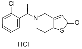 ((Chloro-2 phenyl)-1 ethyl)-5 tetrahydro-5,6,7,7a 4H-thieno(3,2-c)pyri dinone-2 chlorhydrate Struktur